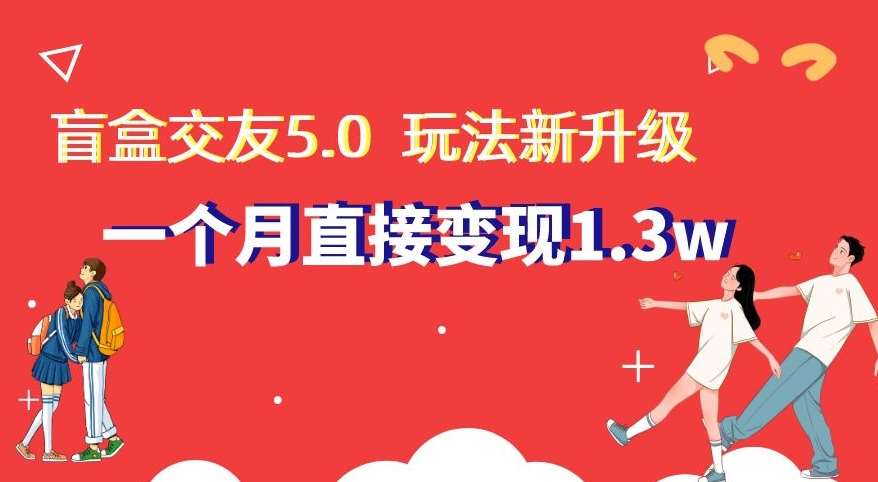 盲盒交友5.0，玩法全新升级，一个月直接变现1.3W，新手小白轻松上手【揭秘】-云商网创