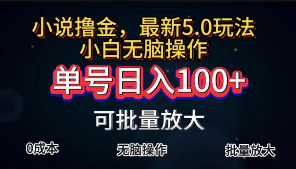 （11651期）全自动小说撸金，单号日入100+小白轻松上手，无脑操作-云商网创