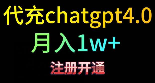 代充chatgpt4，日入500+，精准引流，暴力变现【揭秘】-云商网创