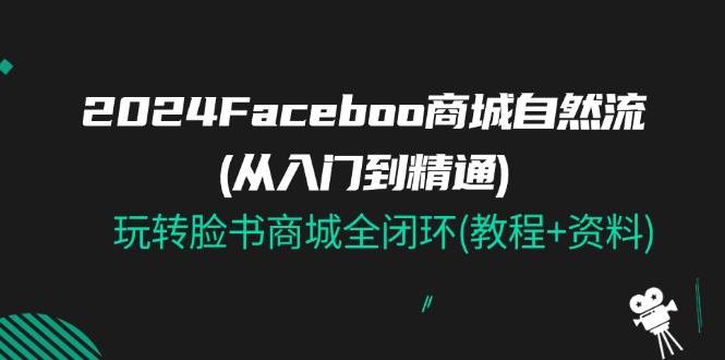 （11368期）2024Faceboo 商城自然流(从入门到精通)，玩转脸书商城全闭环(教程+资料)-云商网创