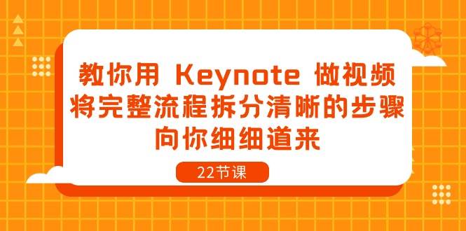 （10610期）教你用 Keynote 做视频，将完整流程拆分清晰的步骤，向你细细道来-22节课-云商网创