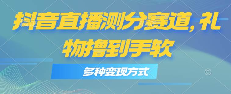 抖音直播测分赛道，多种变现方式，轻松日入1000+-云商网创