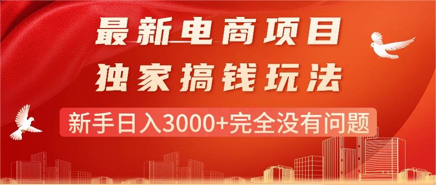 （11101期）最新电商项目-搞钱玩法，新手日入3000+完全没有问题-云商网创