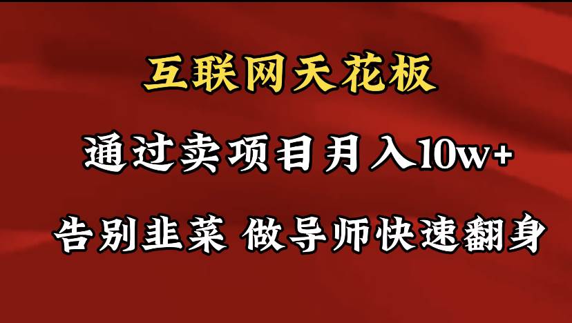 （9201期）导师训练营互联网的天花板，让你告别韭菜，通过卖项目月入10w+，一定要…-云商网创