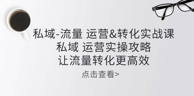 私域流量运营&转化实操课：私域运营实操攻略，让流量转化更高效-云商网创