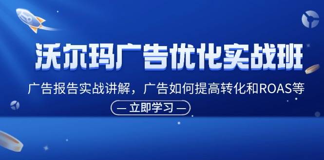 （11847期）沃尔玛广告优化实战班，广告报告实战讲解，广告如何提高转化和ROAS等-云商网创