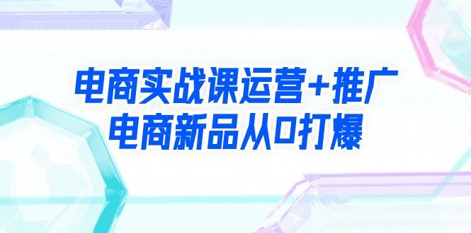 （9313期）电商实战课运营+推广，电商新品从0打爆（99节视频课）-云商网创