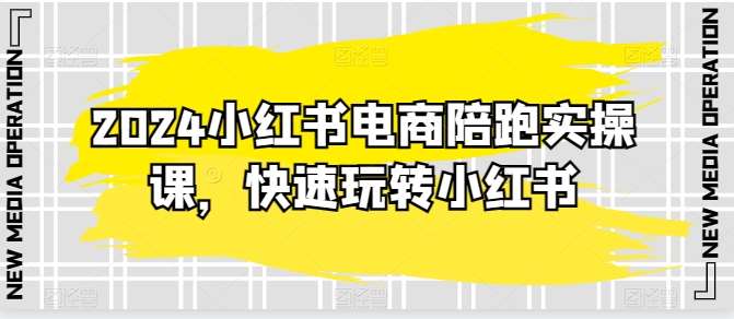 2024小红书电商陪跑实操课，快速玩转小红书，超过20节精细化课程-云商网创