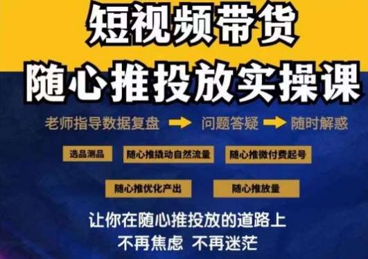 2024好物分享随心推投放实操课，随心推撬动自然流量/微付费起号/优化产出-云商网创