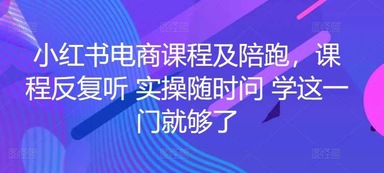 小红书电商课程及陪跑，课程反复听 实操随时问 学这一门就够了-云商网创