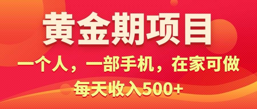 （11527期）黄金期项目，电商搞钱！一个人，一部手机，在家可做，每天收入500+-云商网创