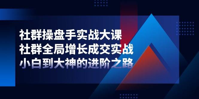 （11058期）社群-操盘手实战大课：社群 全局增长成交实战，小白到大神的进阶之路-云商网创