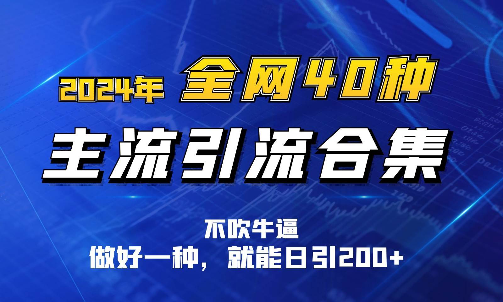 2024年全网40种暴力引流合计，做好一样就能日引100+-云商网创