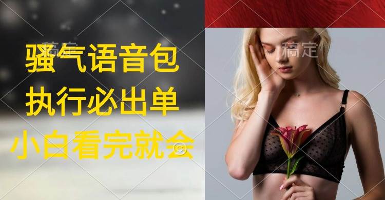 执行就出单，日入2000+，超火骚气语音包，小白看完课程就能马上实操-云商网创