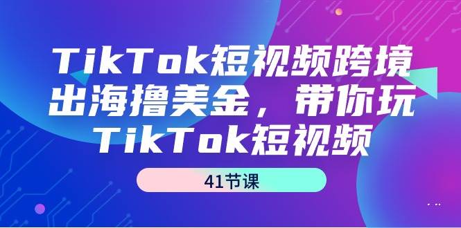 （9155期）TikTok短视频跨境出海撸美金，带你玩TikTok短视频（41节课）-云商网创