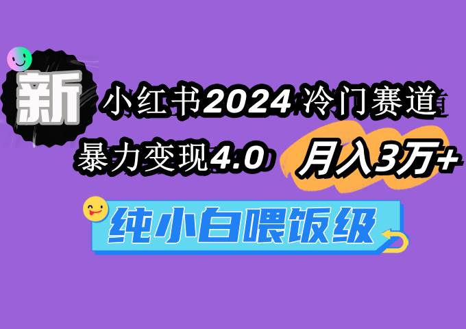小红书2024冷门赛道 月入3万+ 暴力变现4.0 纯小白喂饭级-云商网创