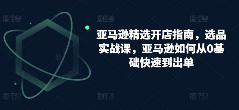 亚马逊精选开店指南，选品实战课，亚马逊如何从0基础快速到出单-云商网创