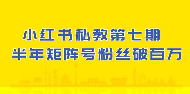 小红书私教第七期，小红书90天涨粉18w，1周涨粉破万 半年矩阵号粉丝破百万-云商网创