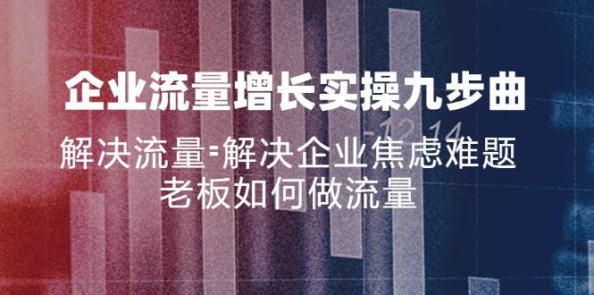 （11822期）企业流量增长实战九步曲，解决流量=解决企业焦虑难题，老板如何做流量-云商网创