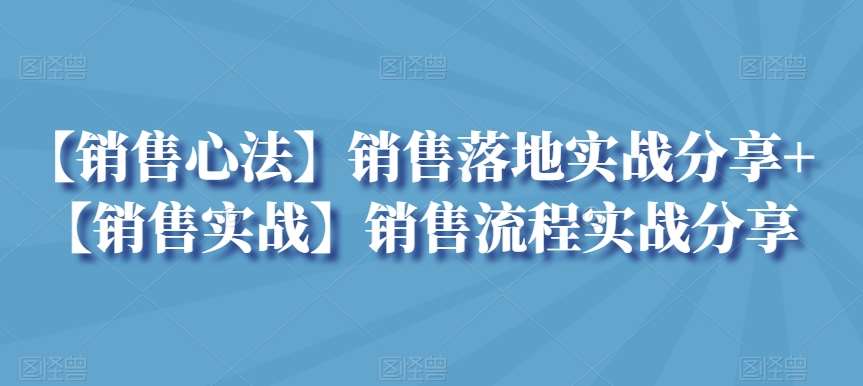 【销售心法】销售落地实战分享+【销售实战】销售流程实战分享-云商网创