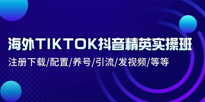 （10998期）海外TIKTOK抖音精英实操班：注册下载/配置/养号/引流/发视频/等等-云商网创