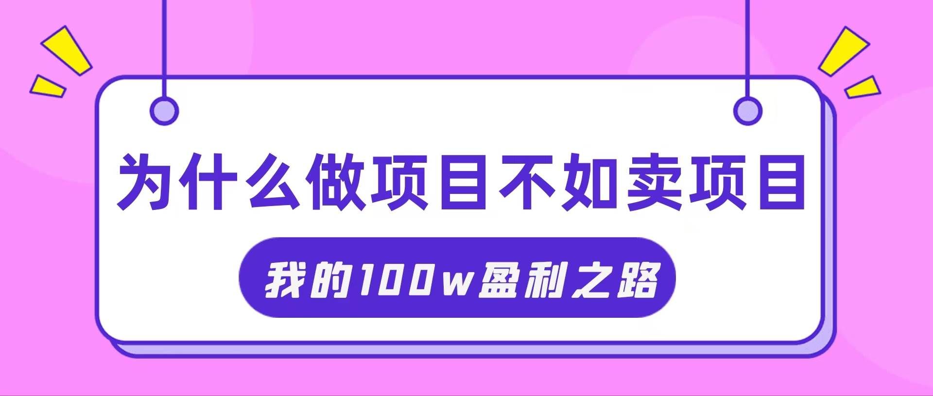 （11893期）抓住互联网创业红利期，我通过卖项目轻松赚取100W+-云商网创