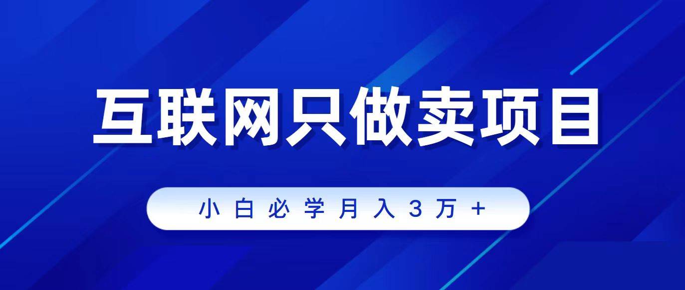 互联网的尽头就是卖项目，被割过韭菜的兄弟们必看！轻松月入三万以上！-云商网创