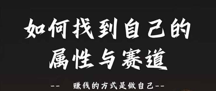 赛道和属性2.0：如何找到自己的属性与赛道，赚钱的方式是做自己-云商网创