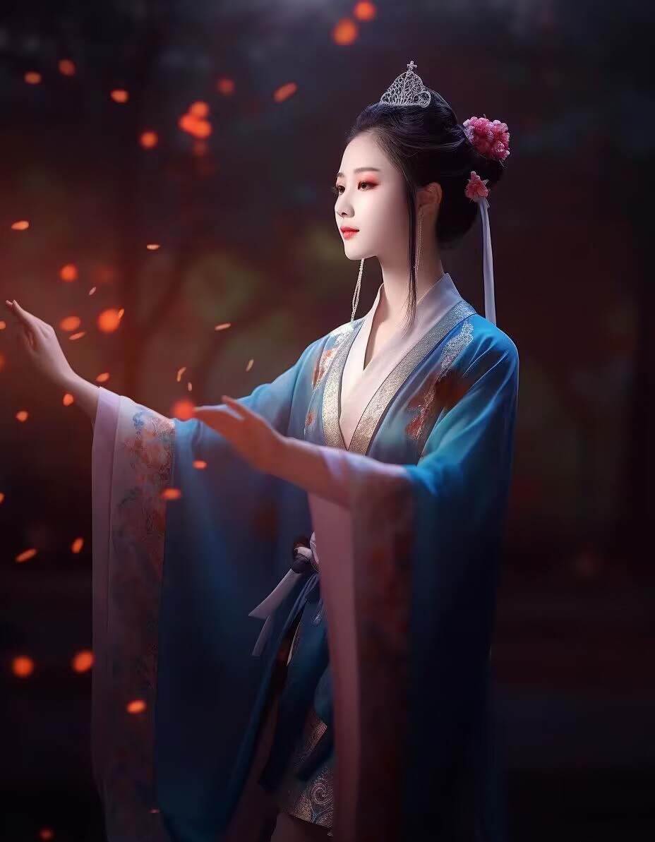 图片[9]-Midjourney关键词-AI生成中国风古装汉服美女人像提示关键词-云商网创