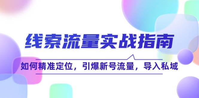 （12382期）线 索 流 量-实战指南：如何精准定位，引爆新号流量，导入私域-云商网创