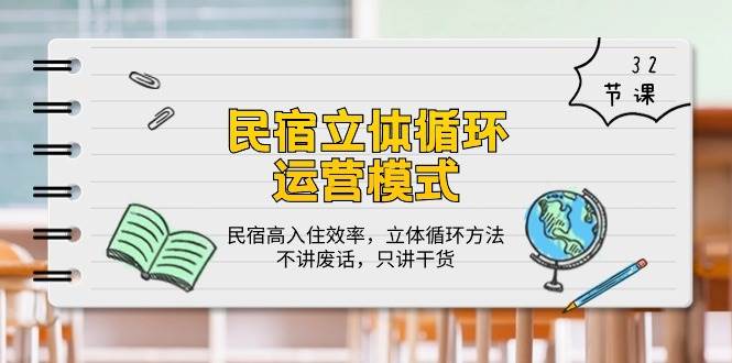 民宿立体循环运营模式：民宿高入住效率，立体循环方法，只讲干货（32节）-云商网创