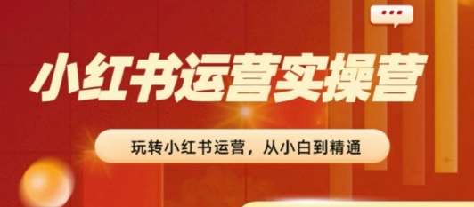 2024小红书运营实操营，​从入门到精通，完成从0~1~100-云商网创