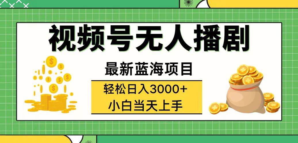 （12128期）视频号无人播剧，轻松日入3000+，最新蓝海项目，拉爆流量收益，多种变…-云商网创