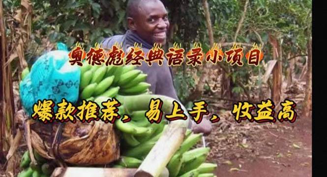 奥德彪经典语录小项目，爆款推荐，易上手，收益高-云商网创