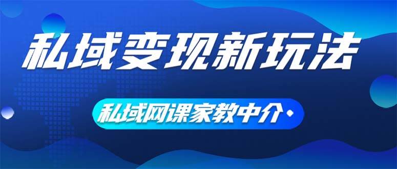 （12089期）私域变现新玩法，网课家教中介，只做渠道和流量，让大学生给你打工、0…-云商网创