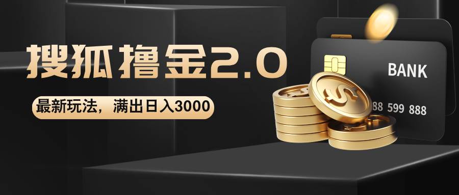 （12212期）搜狐撸金2.0最新玩法，无脑日入3000+，可无限扩大-云商网创