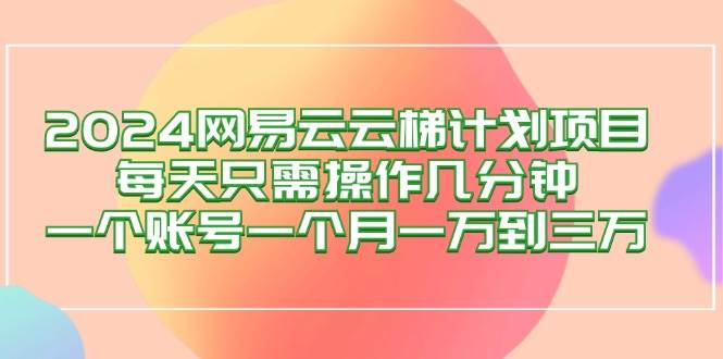 （12675期）2024网易云梯计划项目，每天只需操作几分钟 一个账号一个月一万到三万-云商网创