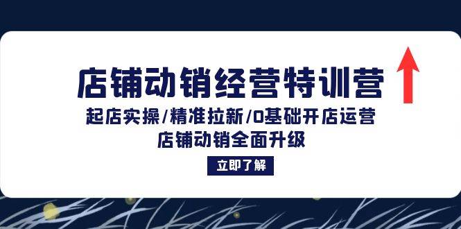（12794期）店铺动销经营特训营：起店实操/精准拉新/0基础开店运营/店铺动销全面升级-云商网创