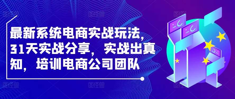 最新系统电商实战玩法，31天实战分享，实战出真知，培训电商公司团队-云商网创
