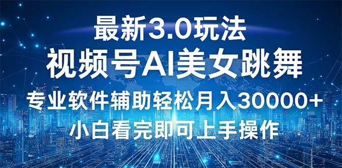 （12788期）视频号最新3.0玩法，当天起号小白也能轻松月入30000+-云商网创