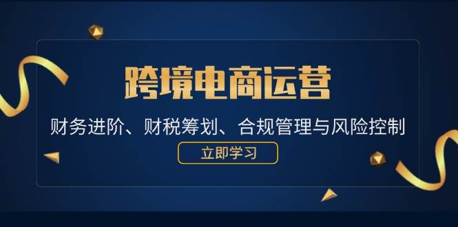 （12592期）跨境电商运营：财务进阶、财税筹划、合规管理与风险控制-云商网创