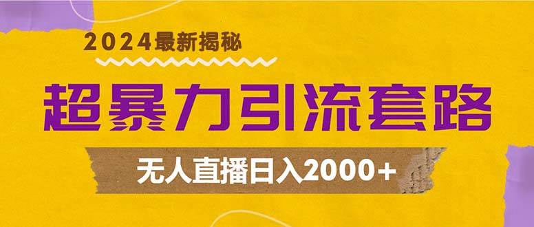 （12800期）超暴力引流套路，无人直播日入2000+-云商网创