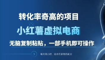 一单49.9，转化率奇高的项目，冷门暴利的小红书虚拟电商-云商网创