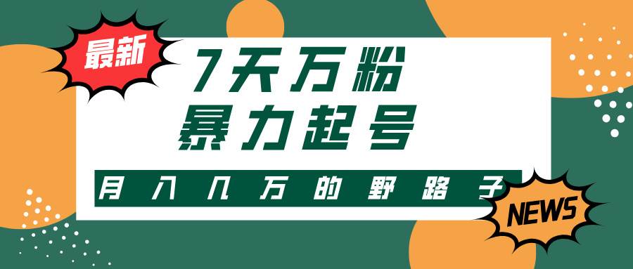（13047期）3-7天万粉，快手暴力起号，多种变现方式，新手小白秒上手，单月变现几…-云商网创