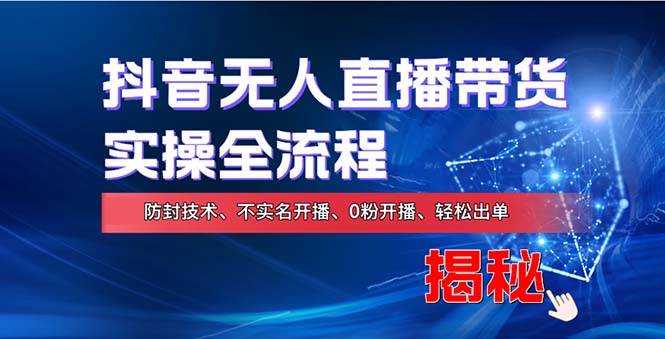 （13001期）在线赚钱新途径：如何用抖音无人直播实现财务自由，全套实操流程，含…-云商网创