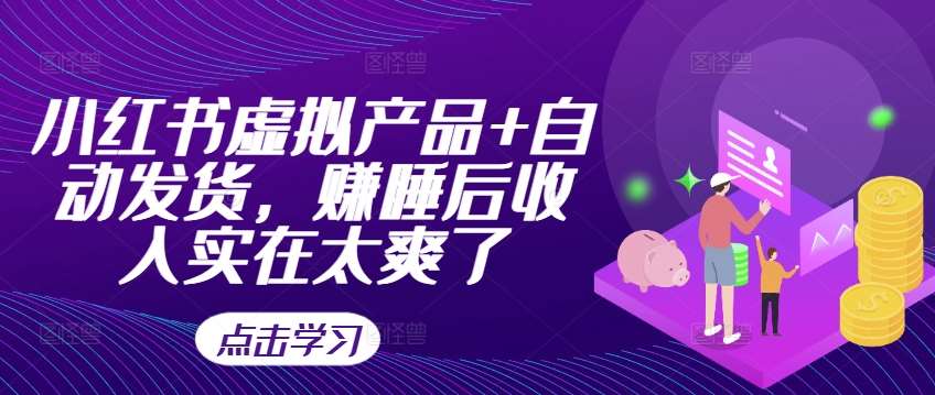 小红书虚拟产品+自动发货，赚睡后收入实在太爽了-云商网创