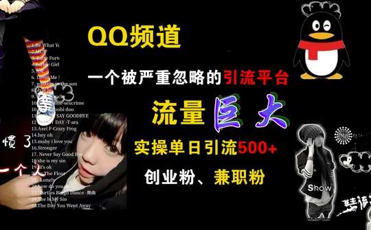 QQ频道，一个被严重忽略的引流平台，流量巨大 实操单日引流500+创业粉兼职粉【揭秘】-云商网创