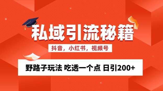 私域流量的精准化获客方法 野路子玩法 吃透一个点 日引200+ 【揭秘】-云商网创