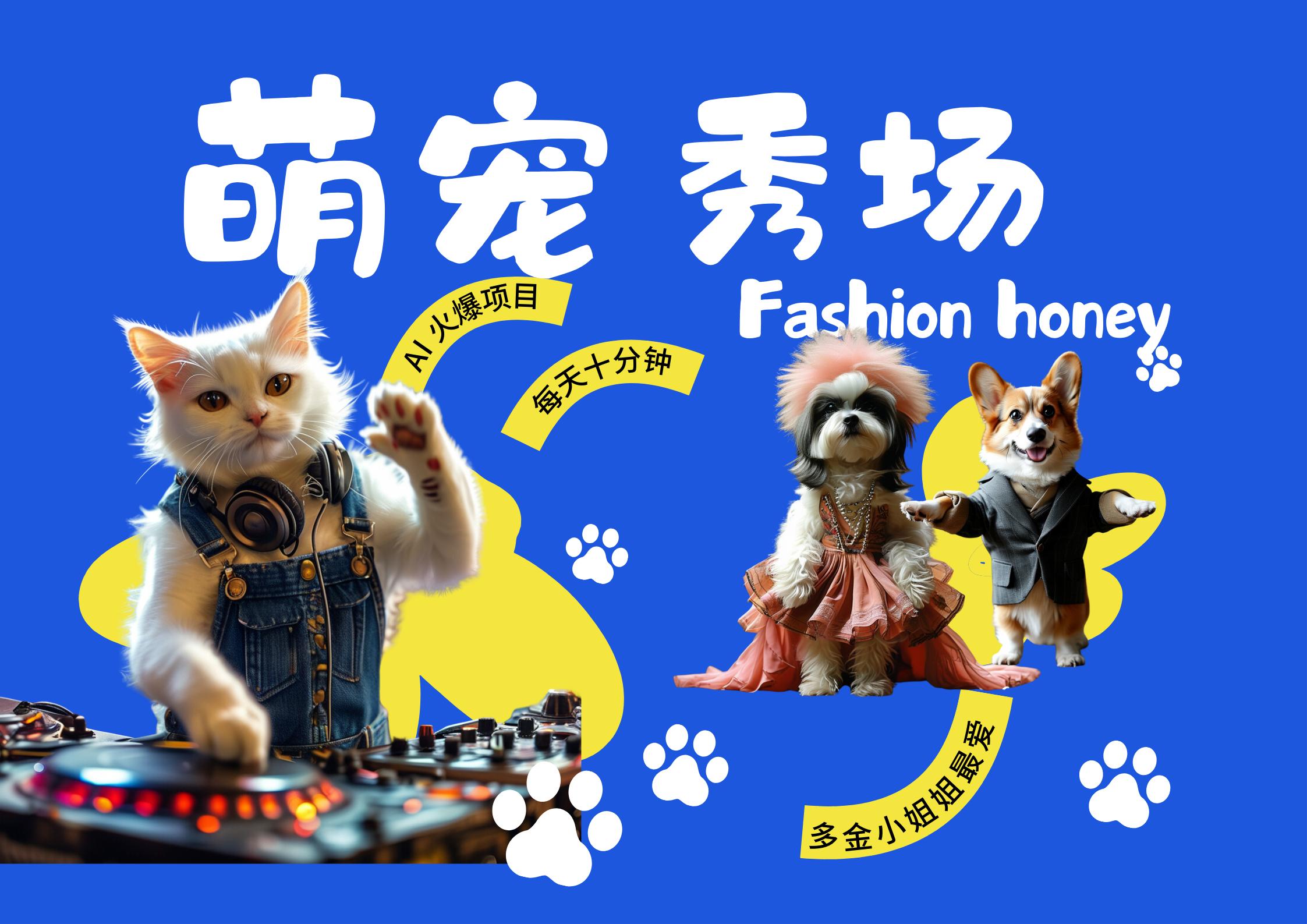 酷飒动物跳舞走秀  时尚喵FASHION汪 多金小姐姐最爱的 轻松月入破万-云商网创