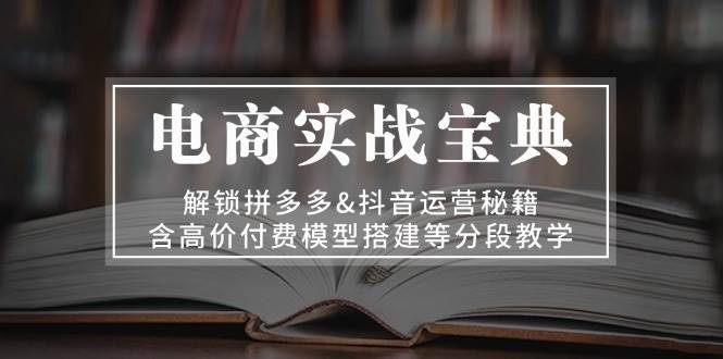 （13195期）电商实战宝典 解锁拼多多&抖音运营秘籍 含高价付费模型搭建等分段教学-云商网创